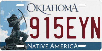 OK license plate 915EYN