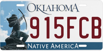 OK license plate 915FCB