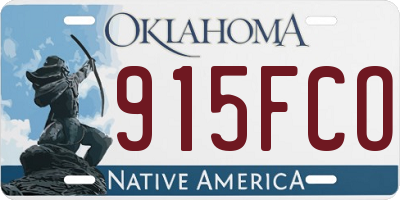 OK license plate 915FCO