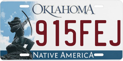 OK license plate 915FEJ