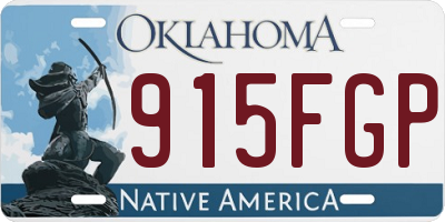 OK license plate 915FGP