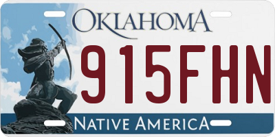 OK license plate 915FHN