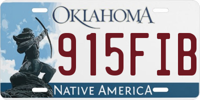 OK license plate 915FIB