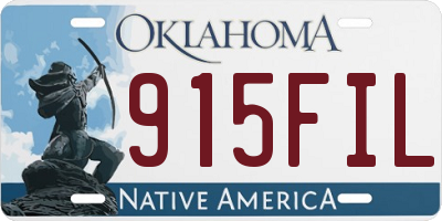 OK license plate 915FIL