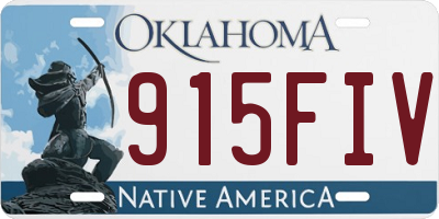 OK license plate 915FIV