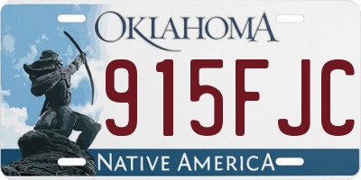 OK license plate 915FJC