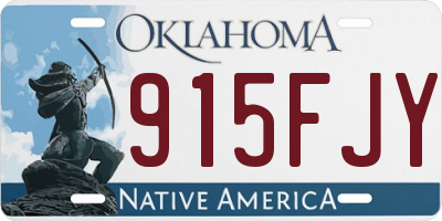 OK license plate 915FJY