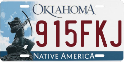 OK license plate 915FKJ