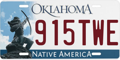 OK license plate 915TWE