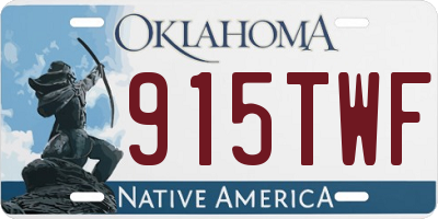 OK license plate 915TWF