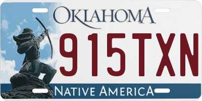 OK license plate 915TXN