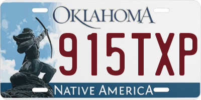 OK license plate 915TXP