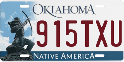 OK license plate 915TXU