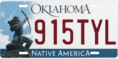 OK license plate 915TYL