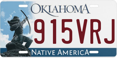 OK license plate 915VRJ