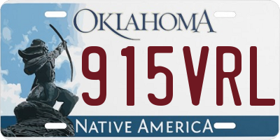 OK license plate 915VRL