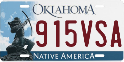 OK license plate 915VSA