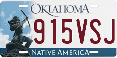 OK license plate 915VSJ