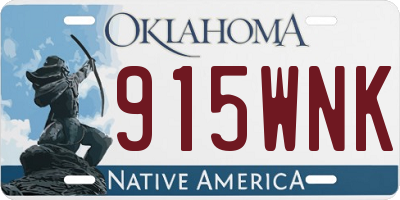 OK license plate 915WNK