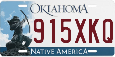 OK license plate 915XKQ