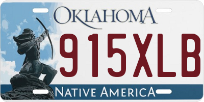 OK license plate 915XLB