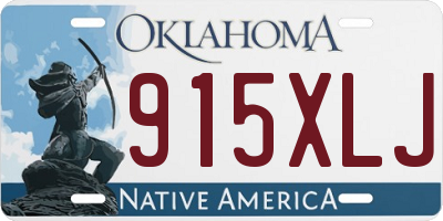 OK license plate 915XLJ