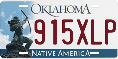 OK license plate 915XLP