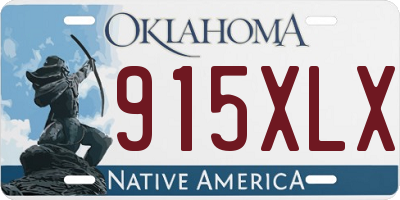 OK license plate 915XLX