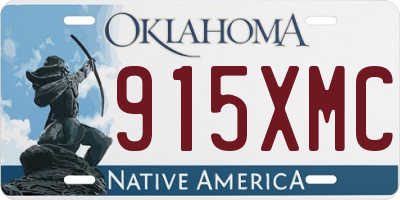 OK license plate 915XMC