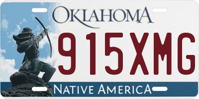 OK license plate 915XMG