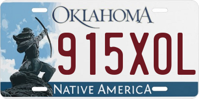 OK license plate 915XOL
