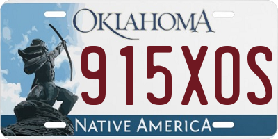 OK license plate 915XOS