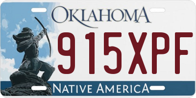 OK license plate 915XPF