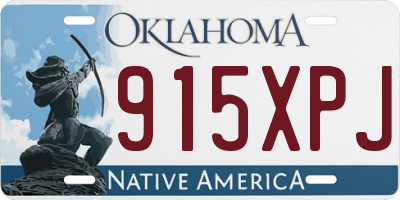 OK license plate 915XPJ