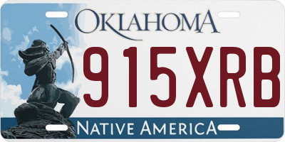 OK license plate 915XRB