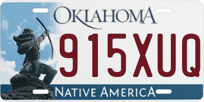 OK license plate 915XUQ