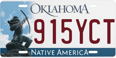 OK license plate 915YCT