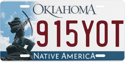 OK license plate 915YOT