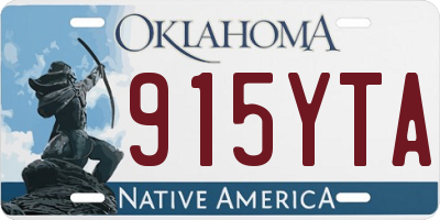 OK license plate 915YTA
