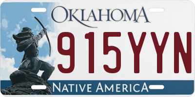 OK license plate 915YYN