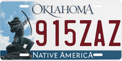 OK license plate 915ZAZ