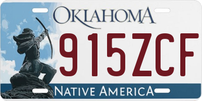 OK license plate 915ZCF