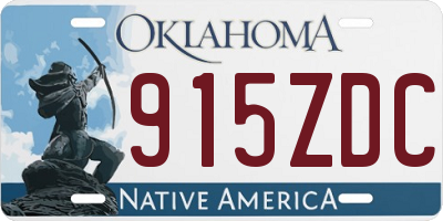 OK license plate 915ZDC