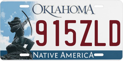 OK license plate 915ZLD