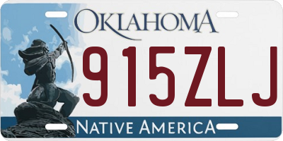 OK license plate 915ZLJ