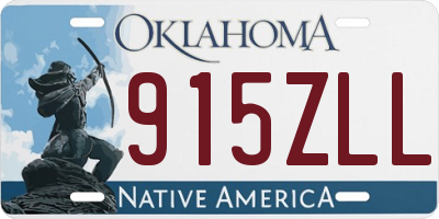 OK license plate 915ZLL