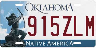 OK license plate 915ZLM