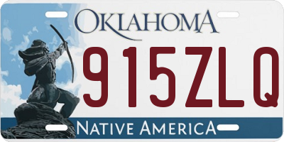OK license plate 915ZLQ