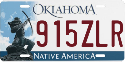 OK license plate 915ZLR