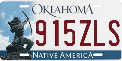 OK license plate 915ZLS